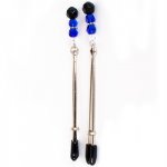 Blue Beaded Nipple Clamps Sex Toy