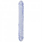 Crystal Jellies Jr. Double Dong - 12" Clear Sex Toy Crystal Jellies Jr. Double Dong - 12" Clear Sex Toy